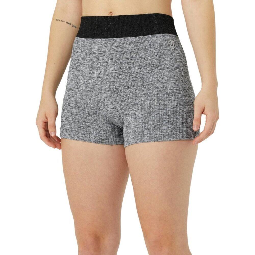 Free People Movement Womens Gray Black Waistband Summer Seamless Short Size M/L